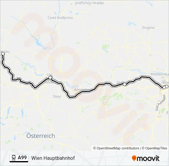 A99 Train Line Map