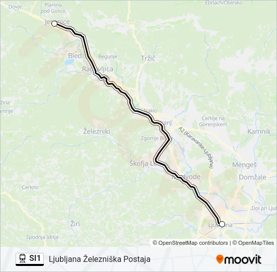 SI1 Train Line Map