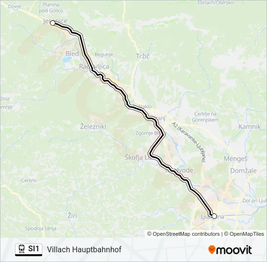 SI1 Train Line Map