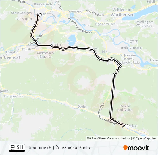 SI1 Train Line Map