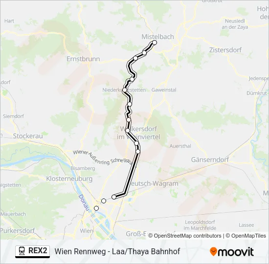 REX2 Train Line Map