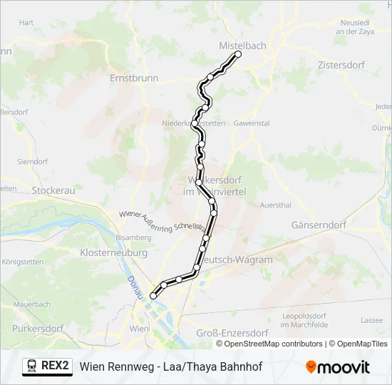 REX2 Train Line Map