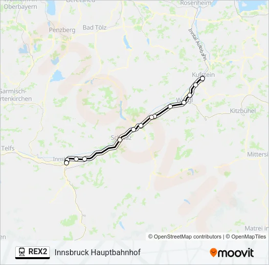 REX2 Train Line Map