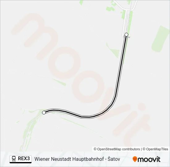 REX3 Train Line Map