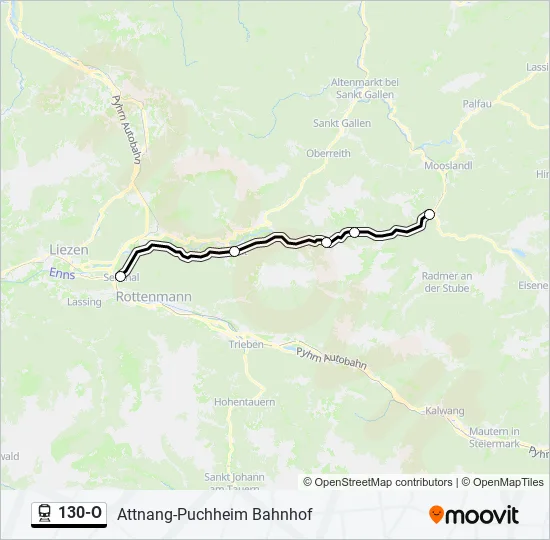 130-O Train Line Map