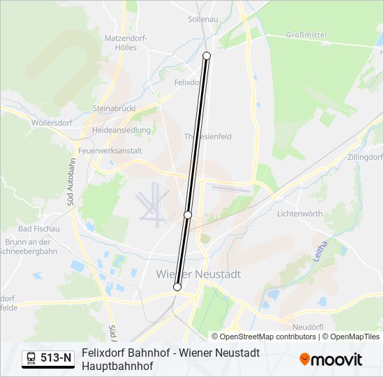 513-N train Line Map