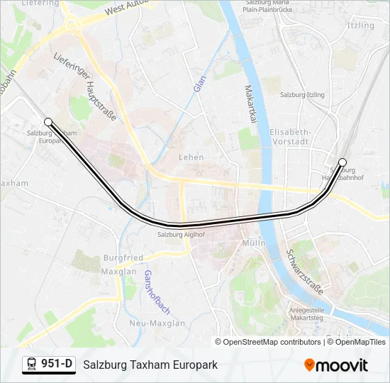 951-D Train Line Map