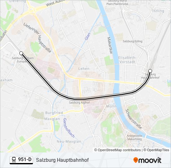 951-D train Line Map