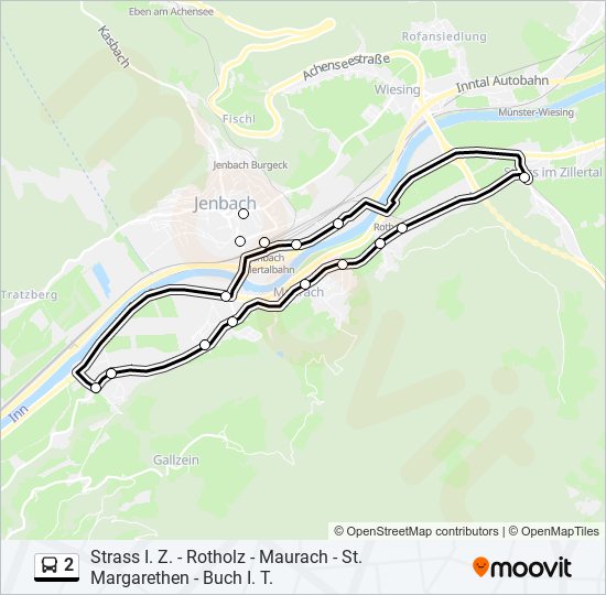 Buslinie 2 Karte