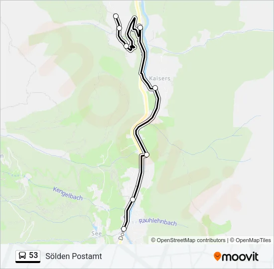 53 Bus Line Map