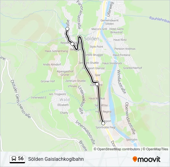 56 Bus Line Map
