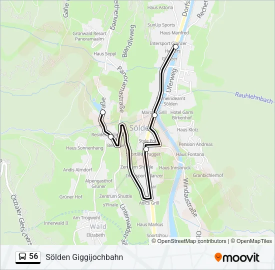 56 Bus Line Map