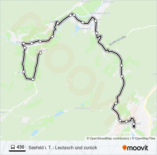 430 bus Line Map