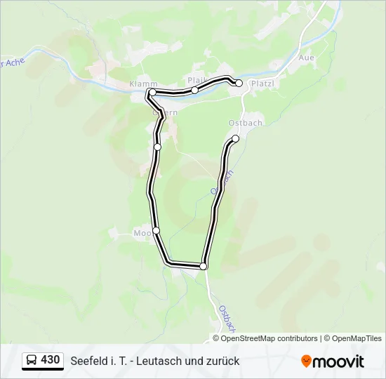 430 Bus Line Map
