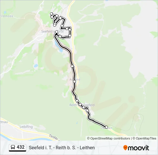 432 Bus Line Map