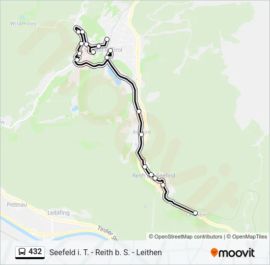432 Bus Line Map