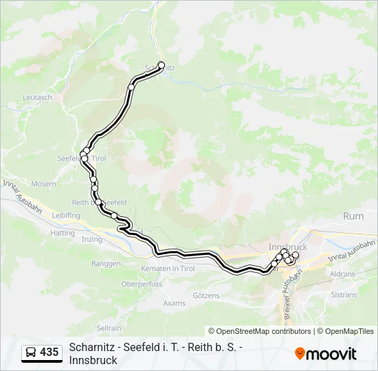 435 Bus Line Map