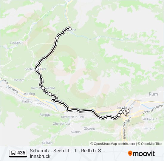 435 bus Line Map