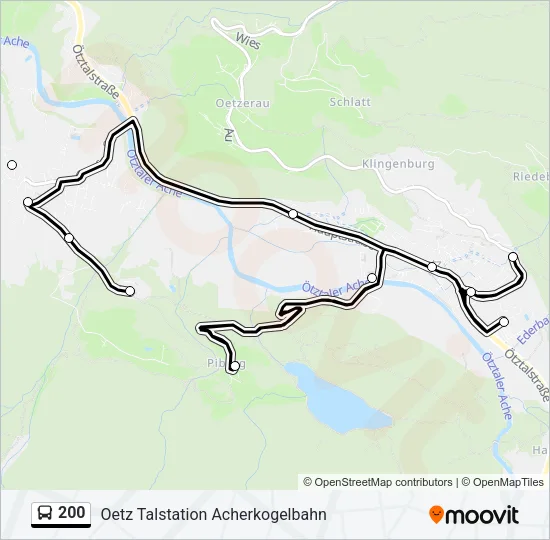 200 Bus Line Map