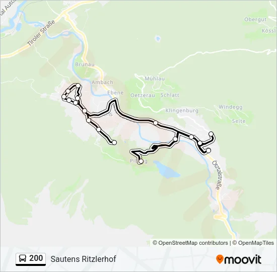 200 Bus Line Map