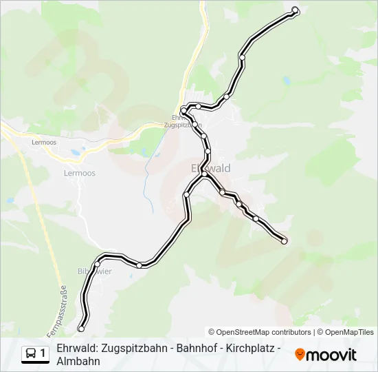 1 Bus Line Map
