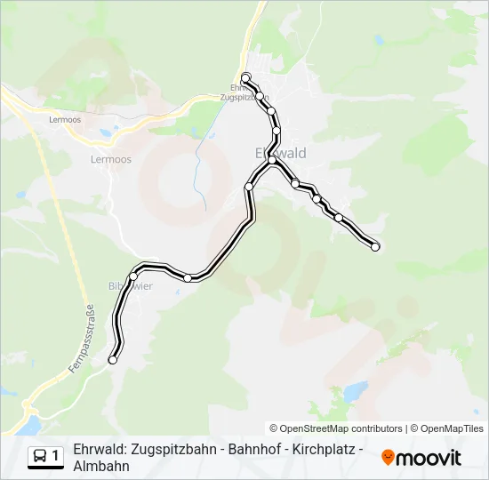 1 Bus Line Map