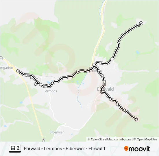 2 Bus Line Map