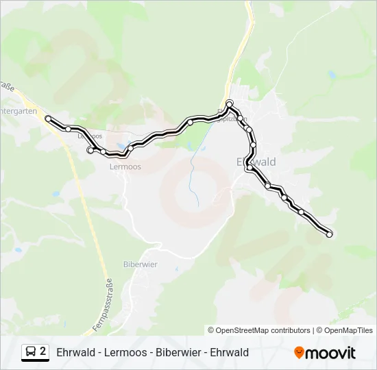2 Bus Line Map