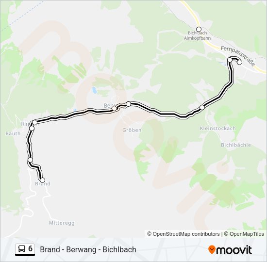 Buslinie 6 Karte