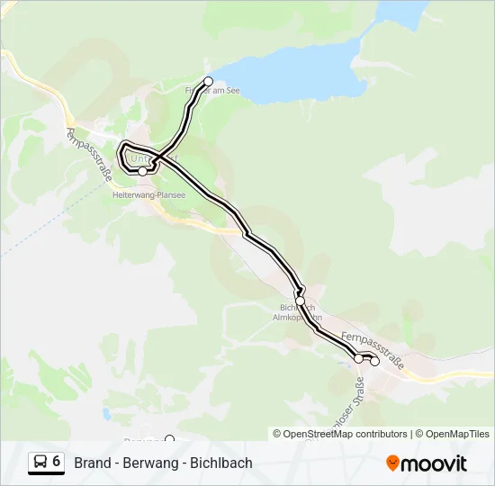 6 Bus Line Map