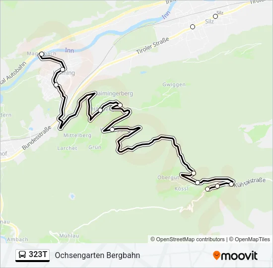 323T Bus Line Map