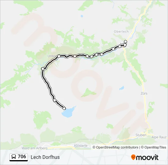 706 Bus Line Map