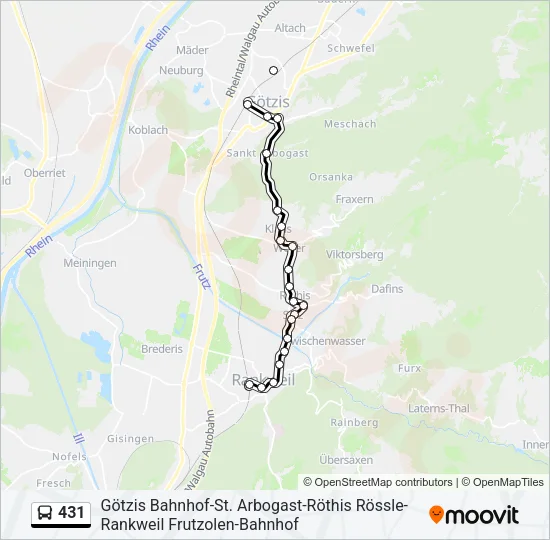 431 Bus Line Map