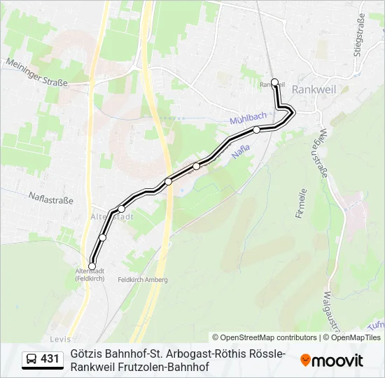 431 Bus Line Map
