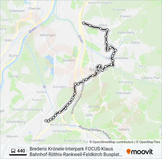 440 Bus Line Map