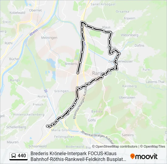 440 Bus Line Map