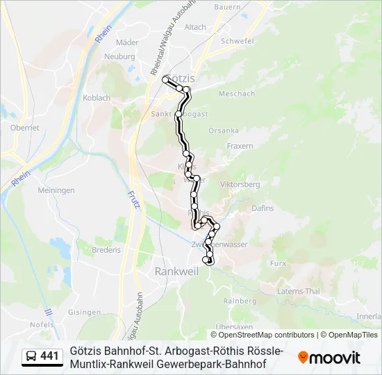 441 Bus Line Map