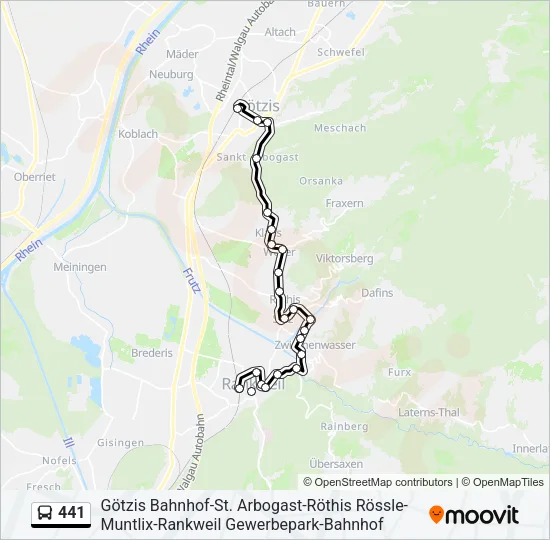 441 Bus Line Map