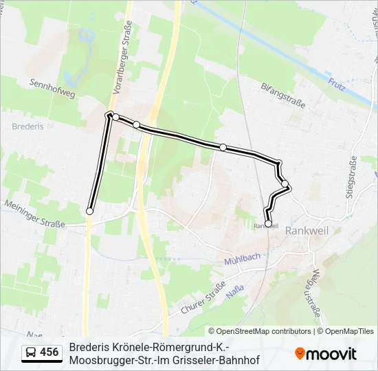 456 Bus Line Map