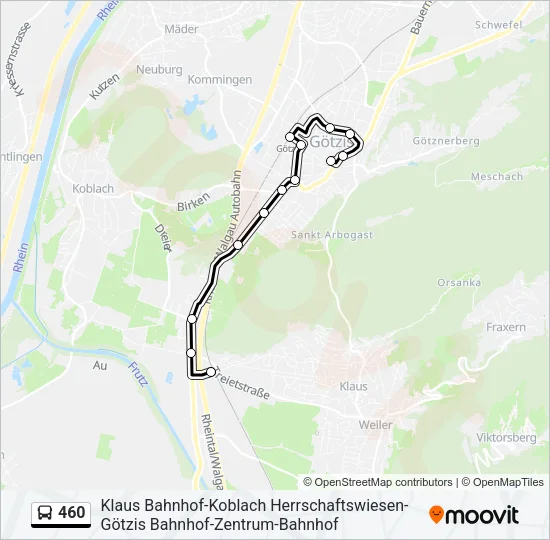 460 Bus Line Map