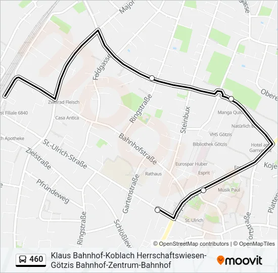460 Bus Line Map