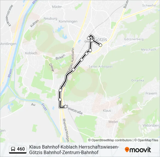 460 Bus Line Map