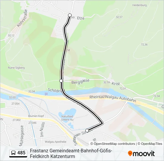 485 Bus Line Map
