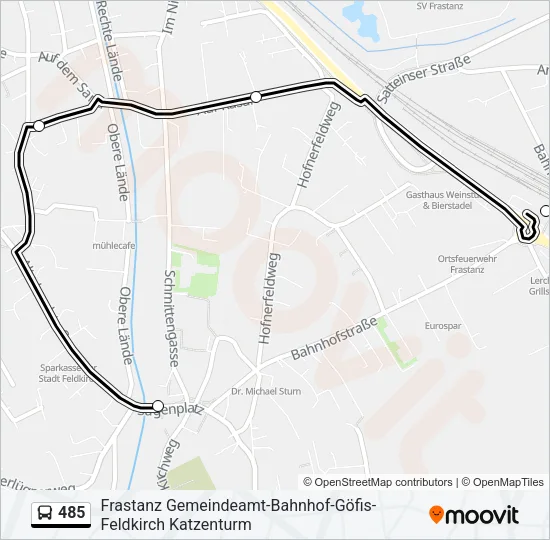 485 Bus Line Map