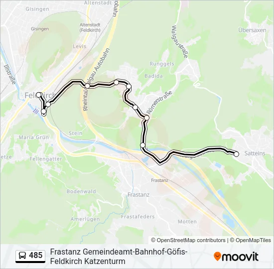 485 Bus Line Map