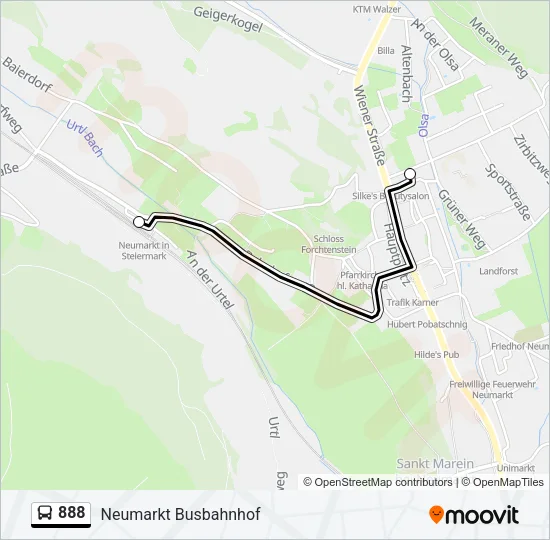 888 Bus Line Map