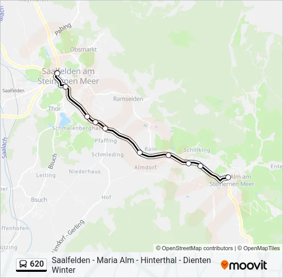 620 Bus Line Map