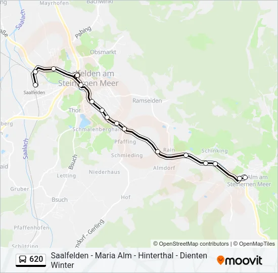 620 Bus Line Map