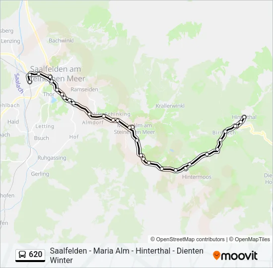 620 Bus Line Map