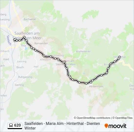 620 Bus Line Map